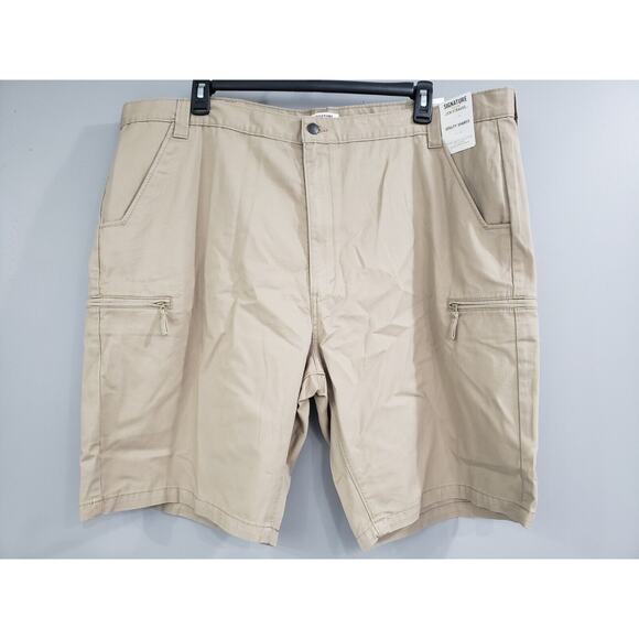 NEW Levi Strauss Signature Men's Utility Cargo Khaki Shorts Size‎ 46 - Picture 1 of 5